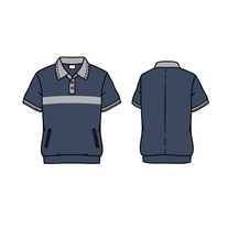 Collar polo sweatshirt