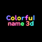 Colorful name 3d icon