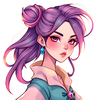 Colourful Art of Human (Female Character)