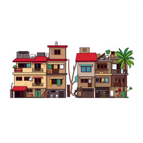 Comparison of rich and poor houses in india dharavi slum in mumbai india