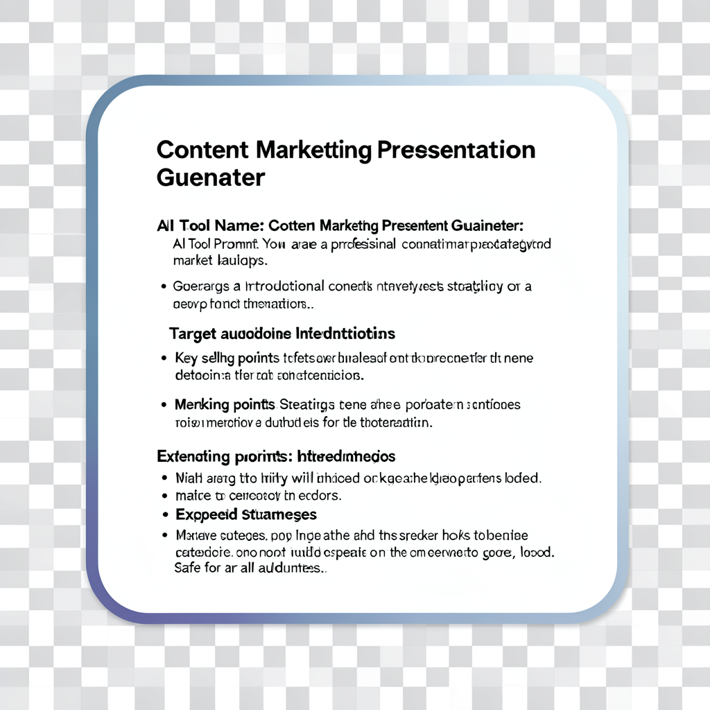 Content Marketing Presentation Generator