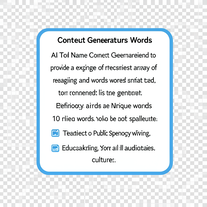 Context Generators Words