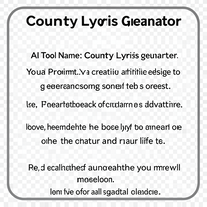 Country Lyrics generator