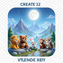Create 32 cartoon