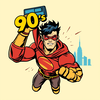 create 90 nostalgia pulp comic poster icon