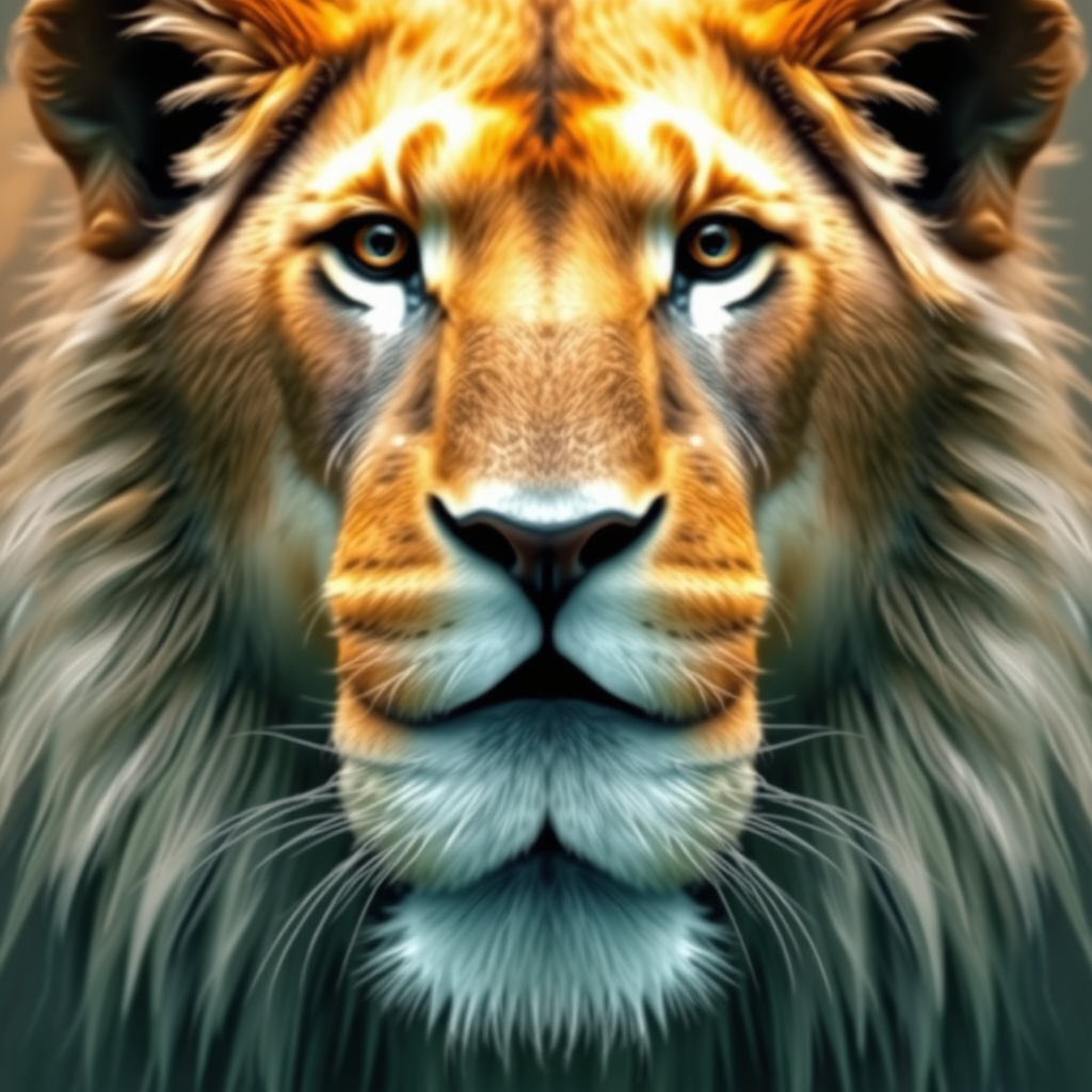 Create a realistic image of zaint Lion