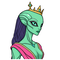 create alien queen coloring book icon