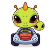 create  alien racing cartoon tv shows icon