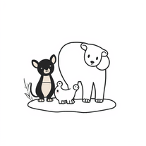 create animal friends coloring book