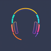 Create big audio headset idea gen icon