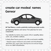 create car models names gener icon