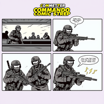 create commando military comic strip