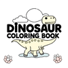 create dinosaur coloring book icon