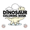create dinosaur coloring book icon