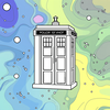create doctor who coloring book icon