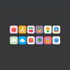 create flat icons set themes idea gen icon