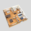 create floor home  plan sketch 3d icon