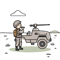 create military coloring book