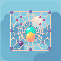 create new board themes for this game Orbweaver Mechanic: A ball rolls along elastic “web” threads you can tighten, loosen, or pluck to redirect it. Goal: Catch bonus bugs (tokens) as the orb passes them. Vibe: Pinball meets harp puzzle.