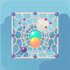create new board themes for this game Orbweaver Mechanic: A ball rolls along elastic “web” threads you can tighten, loosen, or pluck to redirect it. Goal: Catch bonus bugs (tokens) as the orb passes them. Vibe: Pinball meets harp puzzle. icon