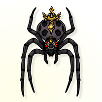 create spider queen coloring book