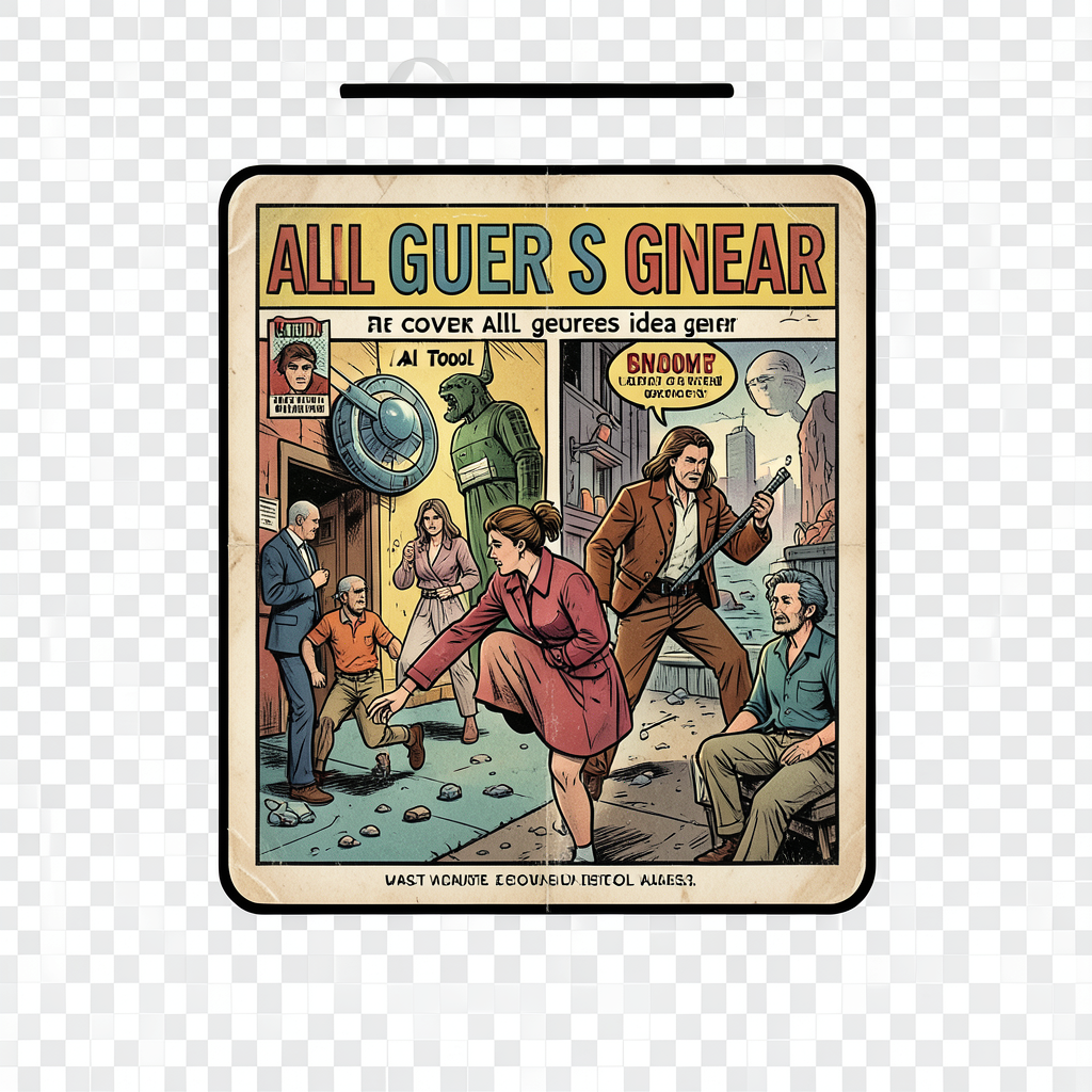 create vintage comic cover all genres idea gener