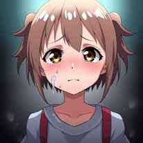 Crying anime style