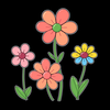 Cute flowers icon
