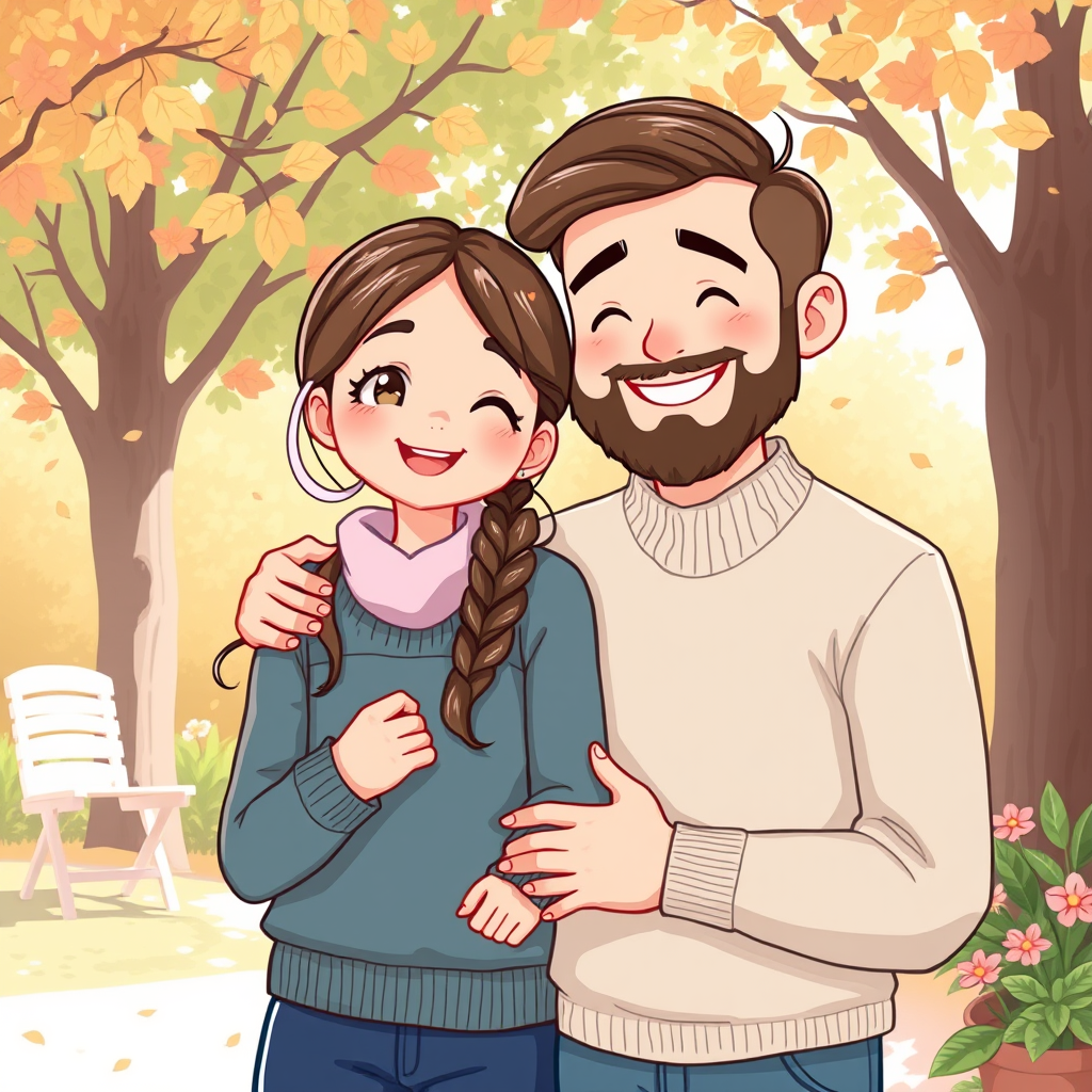 Cute girl with husband