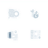 Cyber Grid - Digital grid technology flat icons set generator icon