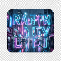 Cyberpunk Rain City letter text