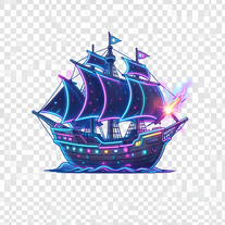 Cyberpunk Space Pirate Ship