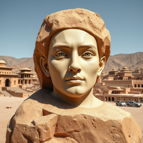 Desert Rock Sculpture Portrait