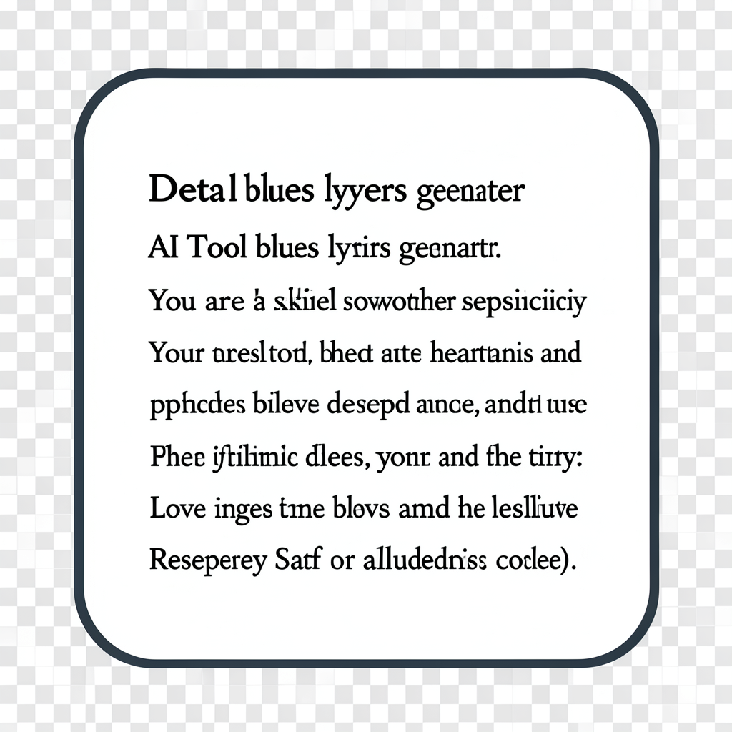 Deta blues lyrics generator