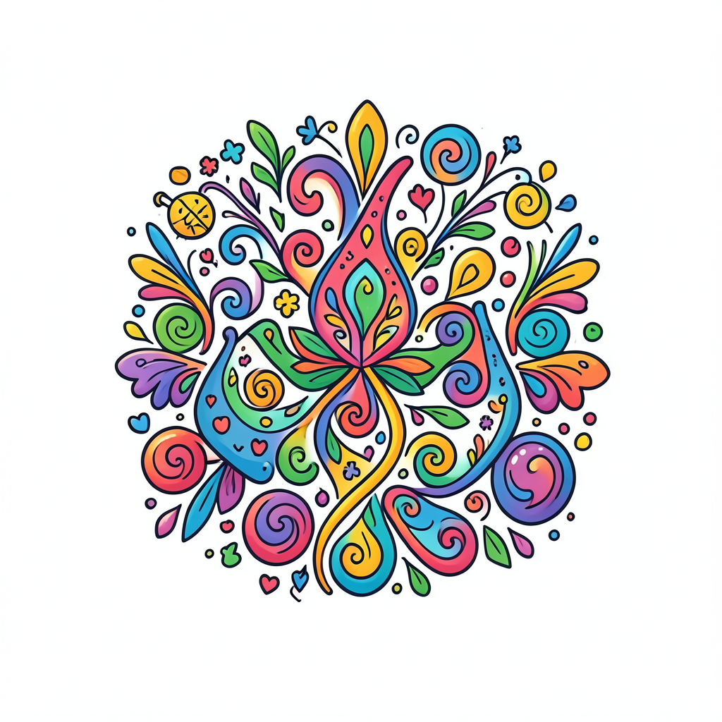 doodle icon illustration on white