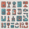 Engine generator icon