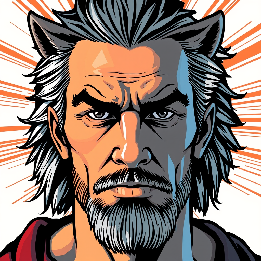 Epic Comic Book Portrait in Striking Detail