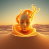Ethereal sand sculpture icon