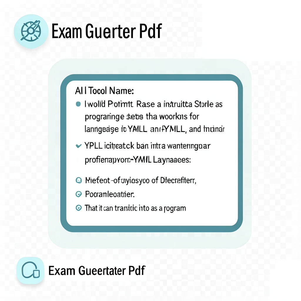 Exam Generator Pdf
