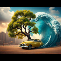 Surreal Contrasts Redefining Narratives