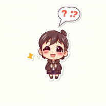 Expressive LINE Stickers – A Dynamic Character in Chibi Manhwa Style