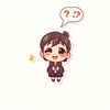 Expressive LINE Stickers – A Dynamic Character in Chibi Manhwa Style icon