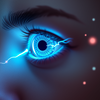 Face and Eyes in Futuristic Lighting icon