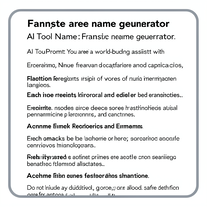 Fantasy area name generator