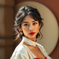 Female portraits generator