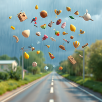 Raining random things from the sky