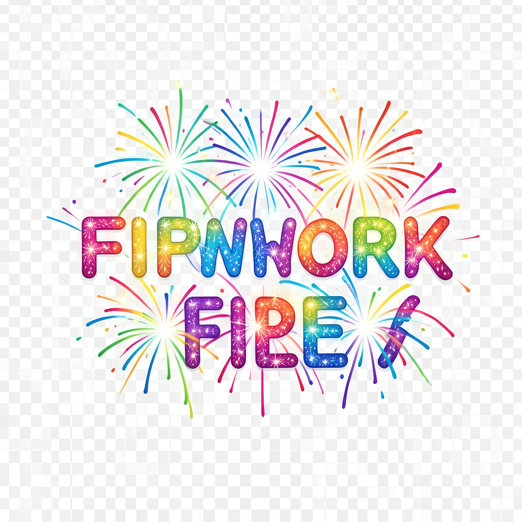 Firework Explosion letter text