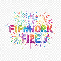 Firework Explosion letter text