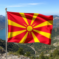 Flag Occupied by North Macedonia Photo
