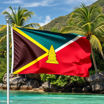 Flag Occupied by Saint Lucia Photo